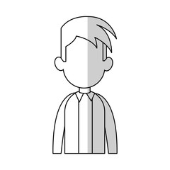 man cartoon icon over white background. vector illustration