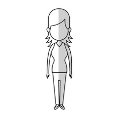 young woman cartoon icon over white background. vector illustration