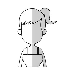 young woman cartoon icon over white background. vector illustration