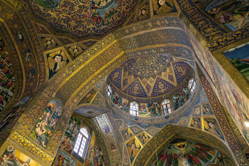 Fototapeta na wymiar Ceiling of Vank Cathedral, Isfahan, Iran