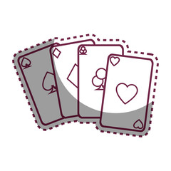 aces poker cards icon vector illustration design