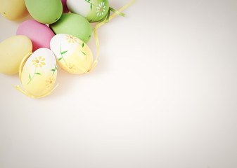 easter background with eggs