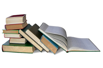 big pile of the books/photography with scene of the big pile of the books on white background
