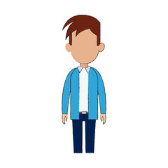 man cartoon icon over white background. vector illustration