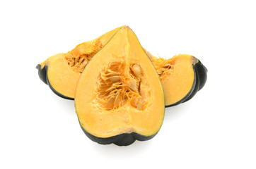 Fresh Acorn Squash Cutout Isolated On White Background