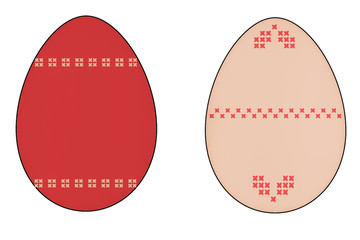 Easter eggs painted pattern cross stitch