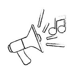 megaphone sound device icon vector illustration design