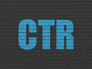 Obraz premium Finance concept: CTR on wall background
