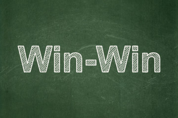Obraz premium Finance concept: Win-Win on chalkboard background