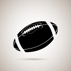 american football ball floating over degrade color backdrop