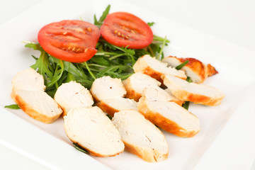 Hähnchenbrust mit Rucola