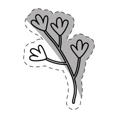 branch ornate image monochrome vector illustration eps 10