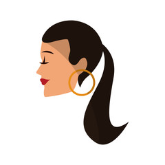 woman cartoon icon over white background. colorful design. vector illustration