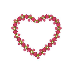 heart flowers decoration image vector illustration eps 10