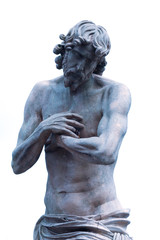 statue at ponte milvio (milvian bridge), rome