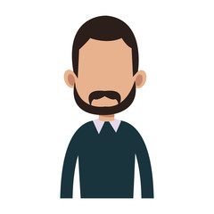 man cartoon icon over white background. colorful design. vector illustration