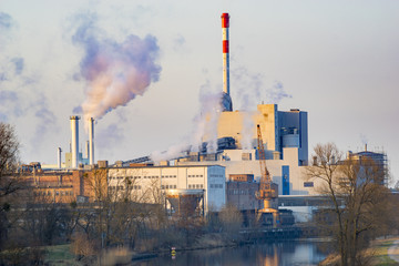 modern paper factory in Germany with its own port, oriented to the processing of waste paper