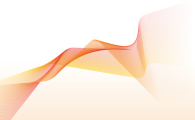 カラフルなラインアート　波線