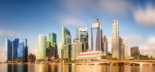 Obraz premium Singapore Skyline and view of Marina Bay