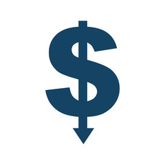 money symbol with arrow isolated icon vector illustration design