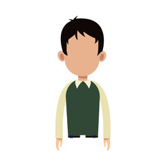 man cartoon icon over white background. colorful design. vector illustration