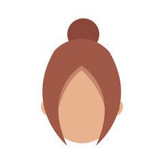 woman cartoon icon over white background. colorful design. vector illustration