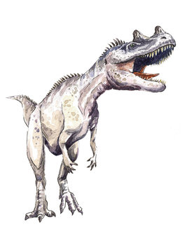 Watercolor ceratosaurus
