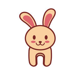 cartoon rabbit animal image vector illustration eps 10
