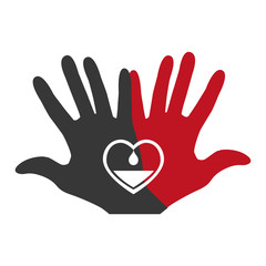 blood donation campaign emblem vector illustration design