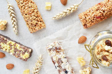 crunchy and muesli bars