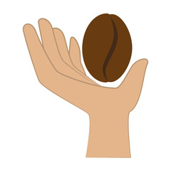 delicious coffee seeds icon vector illustration design