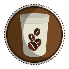 delicious coffee glass icon vector illustration design