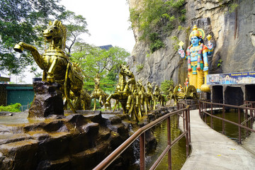 Fototapeta na wymiar Ramayana Cave at the Batu Caves complex - Kuala Lumpur, Malaysia