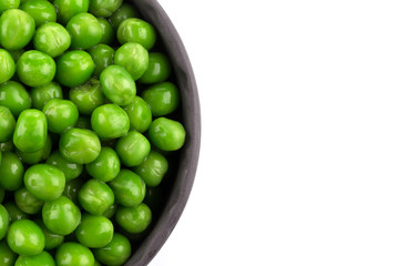 Bowl of green wet pea