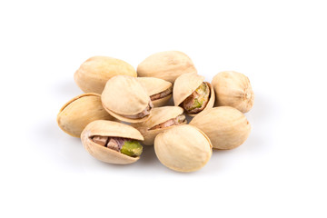 Heap of salted pistachio nuts