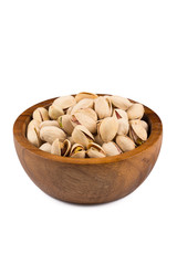 Heap of salted pistachio nuts