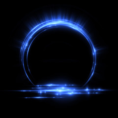 Abstract neon background. luminous swirling. Glowing spiral cover. Black elegant. Halo around. Power isolated. Sparks particle. Space tunnel. Glossy jellyfish. LED color ellipse. Glint glitter