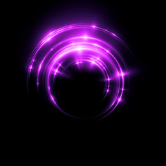 Abstract neon background. luminous swirling. Glowing spiral cover. Black elegant. Halo around. Power isolated. Sparks particle. Space tunnel. Glossy jellyfish. LED color ellipse. Glint glitter
