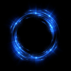 Abstract neon background. luminous swirling. Glowing spiral cover. Black elegant. Halo around. Power isolated. Sparks particle. Space tunnel. Glossy jellyfish. LED color ellipse. Glint glitter