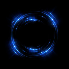 Abstract neon background. luminous swirling. Glowing spiral cover. Black elegant. Halo around. Power isolated. Sparks particle. Space tunnel. Glossy jellyfish. LED color ellipse. Glint glitter