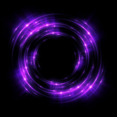 Abstract neon background. luminous swirling. Glowing spiral cover. Black elegant. Halo around. Power isolated. Sparks particle. Space tunnel. Glossy jellyfish. LED color ellipse. Glint glitter