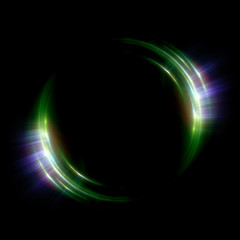 Abstract neon background. luminous swirling. Glowing spiral cover. Black elegant. Halo around. Power isolated. Sparks particle. Space tunnel. Glossy jellyfish. LED color ellipse. Glint glitter