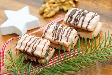 Christmas sweets on a wooden table