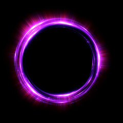 Abstract neon background. luminous swirling. Glowing spiral cover. Black elegant. Halo around. Power isolated. Sparks particle. Space tunnel. Glossy jellyfish. LED color ellipse. Glint glitter