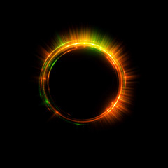 Abstract neon background. luminous swirling. Glowing spiral cover. Black elegant. Halo around. Power isolated. Sparks particle. Space tunnel. Glossy jellyfish. LED color ellipse. Glint glitter