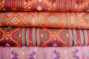 Fabric / View of cotton fabric vintage style.