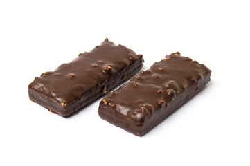 Chocolate wafers dessert isolated