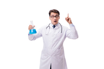 Lab scientist isolated on white background