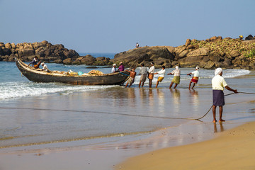 Indien - Fischer in Kovalam