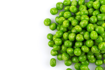 Pile of green wet pea